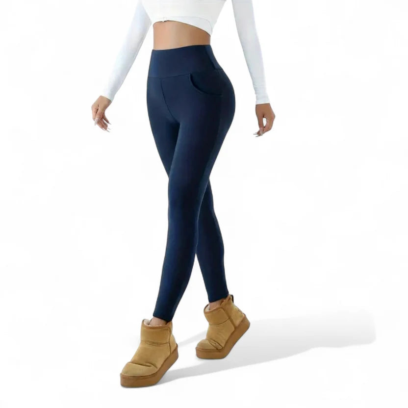 Varma Fleece-Tights - Blå