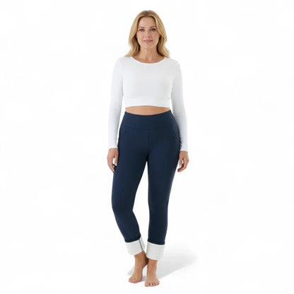 Varma Fleece-Tights - Blå