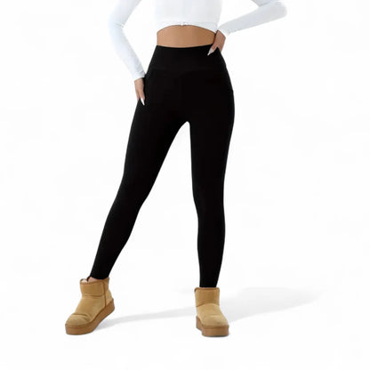 Varma Fleece-Tights - Svart