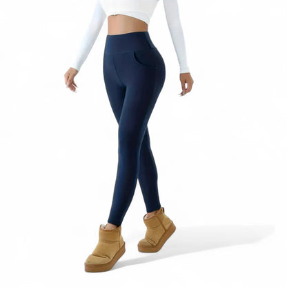Varma Fleece-Tights - Blå