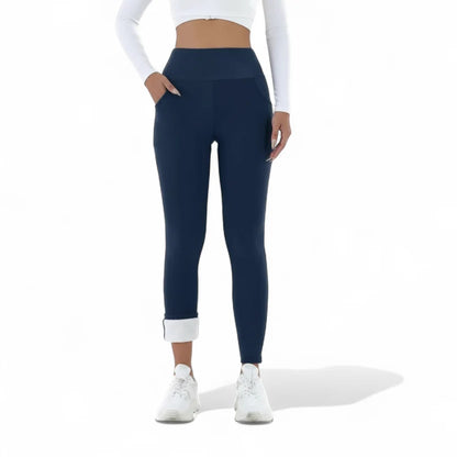 Varma Fleece-Tights - Blå