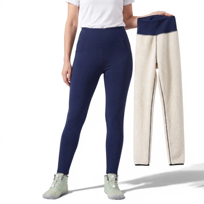 Varma Fleece-Tights - Blå
